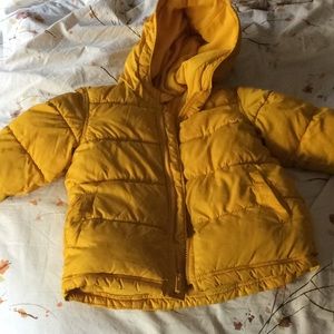 Yellow old navy puff jacket